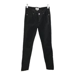 PAIGE Women's Verdugo Ultra‎ Skinny Jeans Black Cotton Low-Rise Dark Wash Sz 26